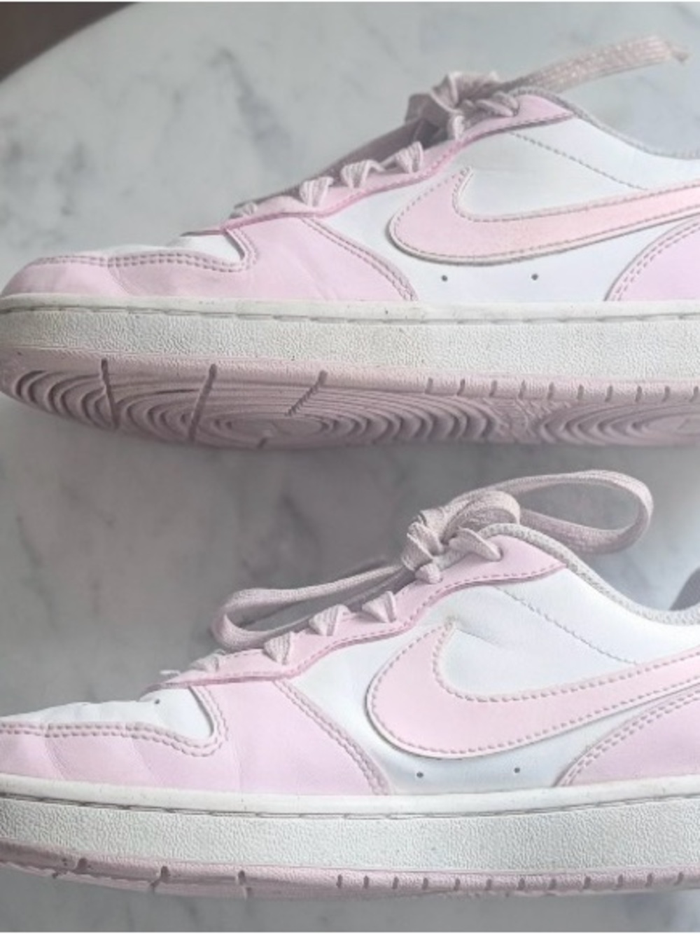 Nike Court Borough Low Recraft Pink & White Sneakers – Youth 4Y